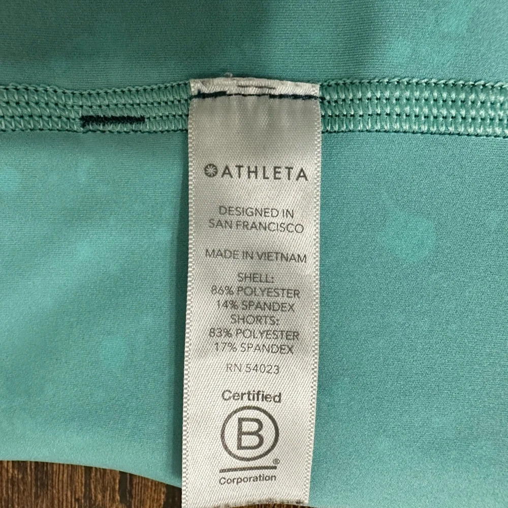 Athleta Hiit It 2 in 1 Short Women’s Size Small Teal Blue - Picture 4 of 6